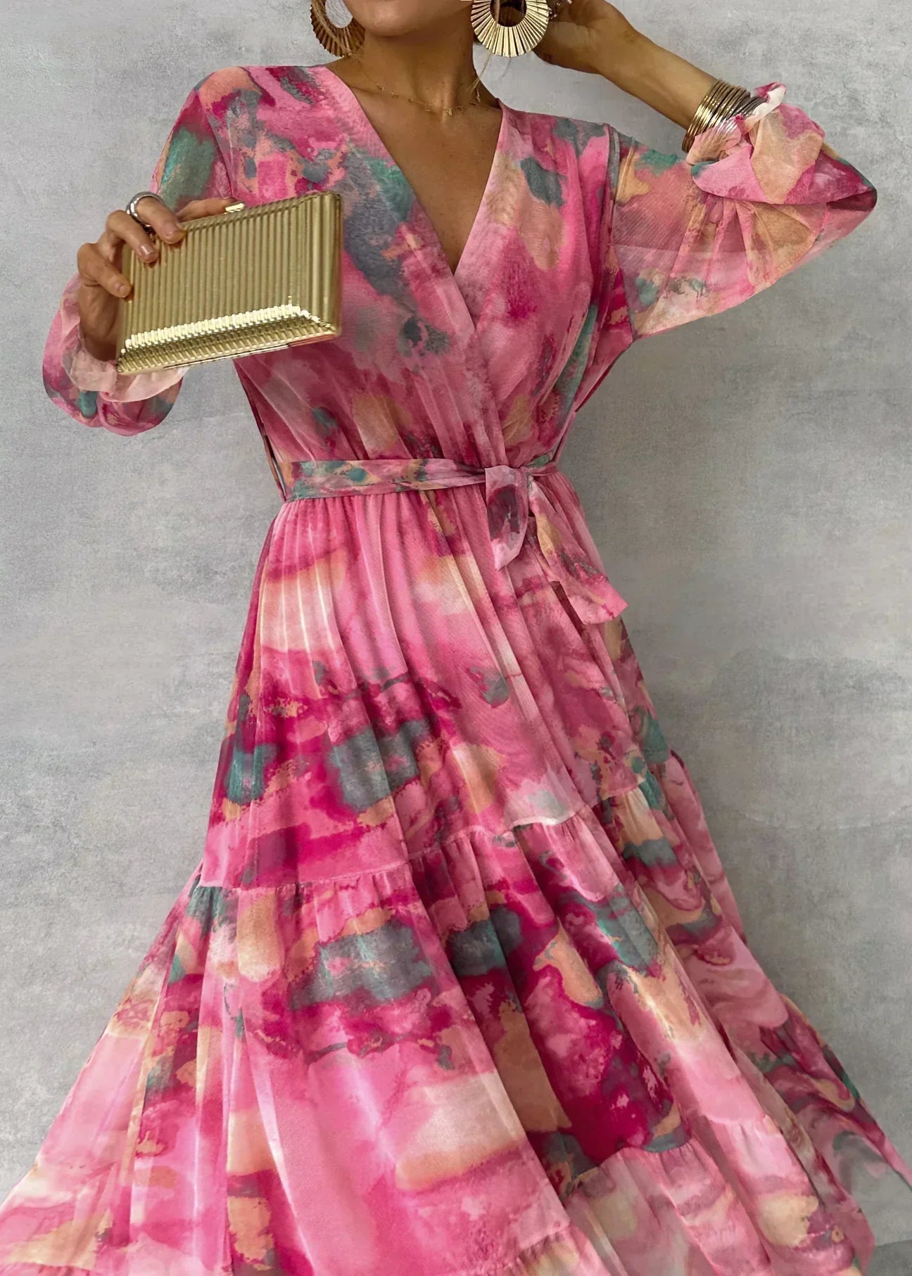 Women's Long Sleeve Summer Dress Breezy - Fashinoza