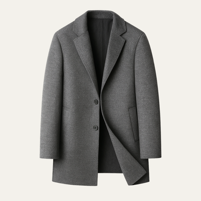 La Villa Men's Double Faced Wool Classic Coat - Fashinoza