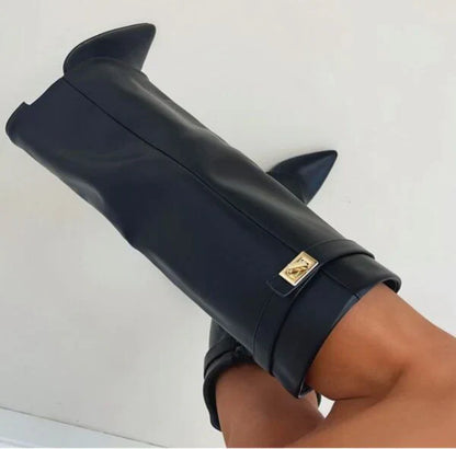 Knee-High Wedge Fashion Boots
