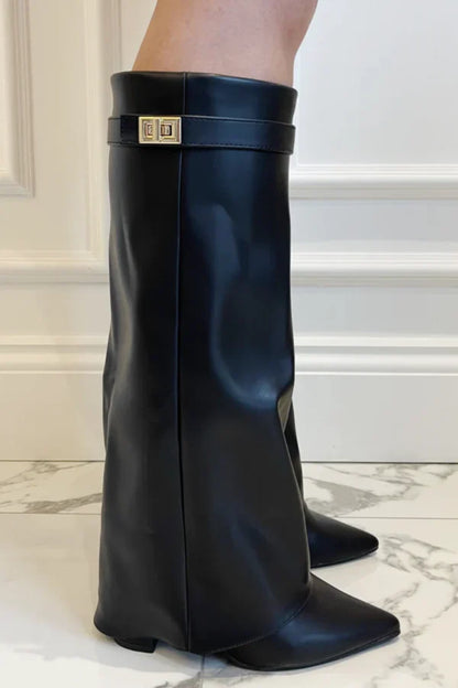 Knee-High Wedge Fashion Boots