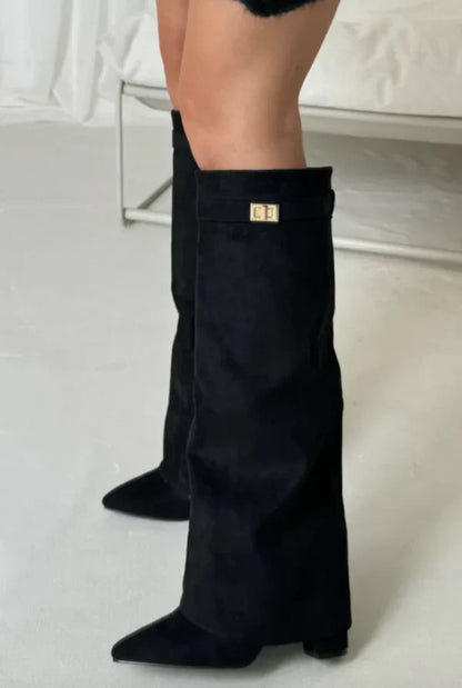 Knee-High Wedge Fashion Boots