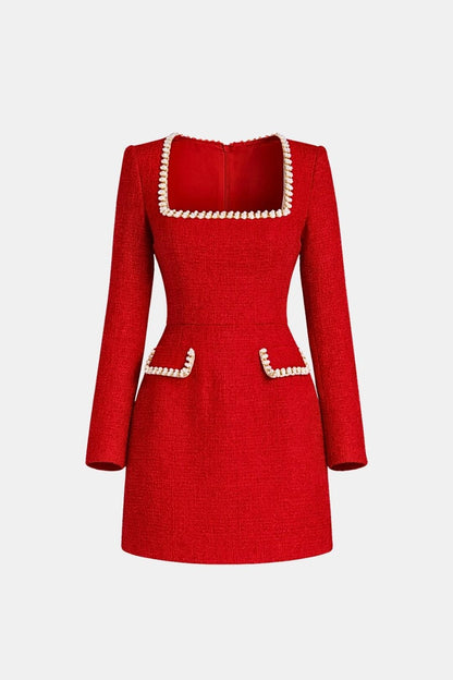 Image of Lana | Women's Long Sleeve A-Line Mini Dress