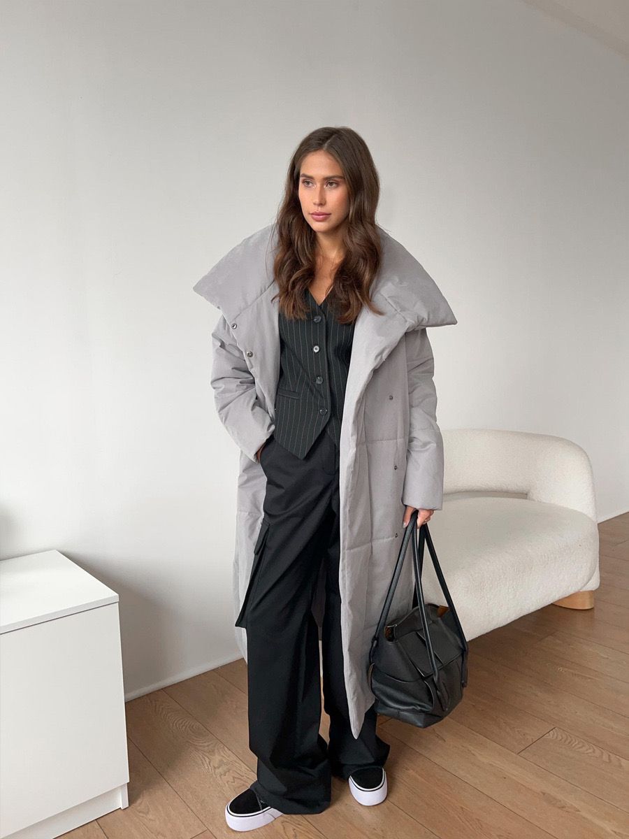 Women's Puffer Coat Belted High Collar