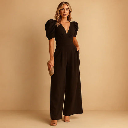 Women's Puff Sleeve Jumpsuit