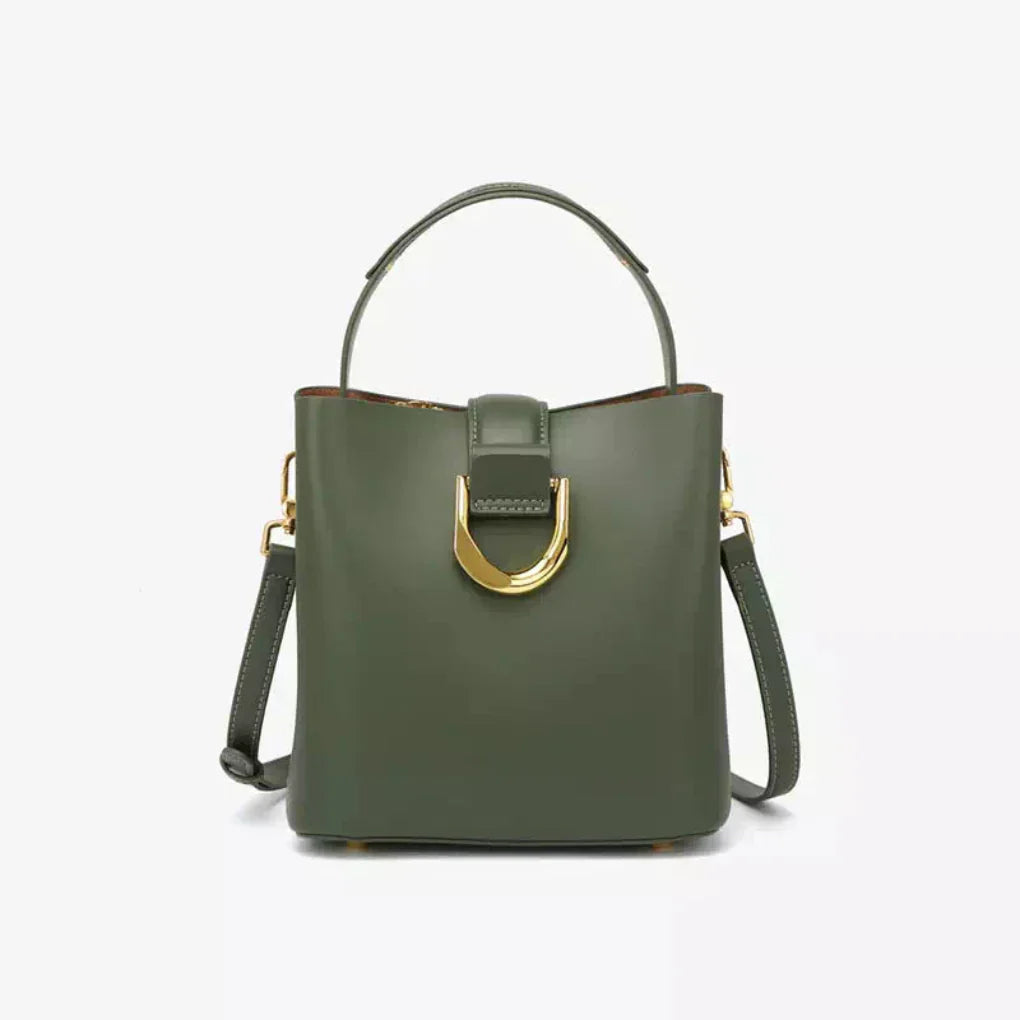 Women's Leather Shoulder Handbag - Fashinoza
