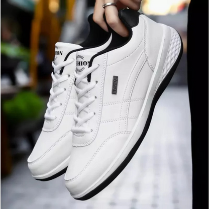 Men's Leather Balance Sneakers - Fashinoza