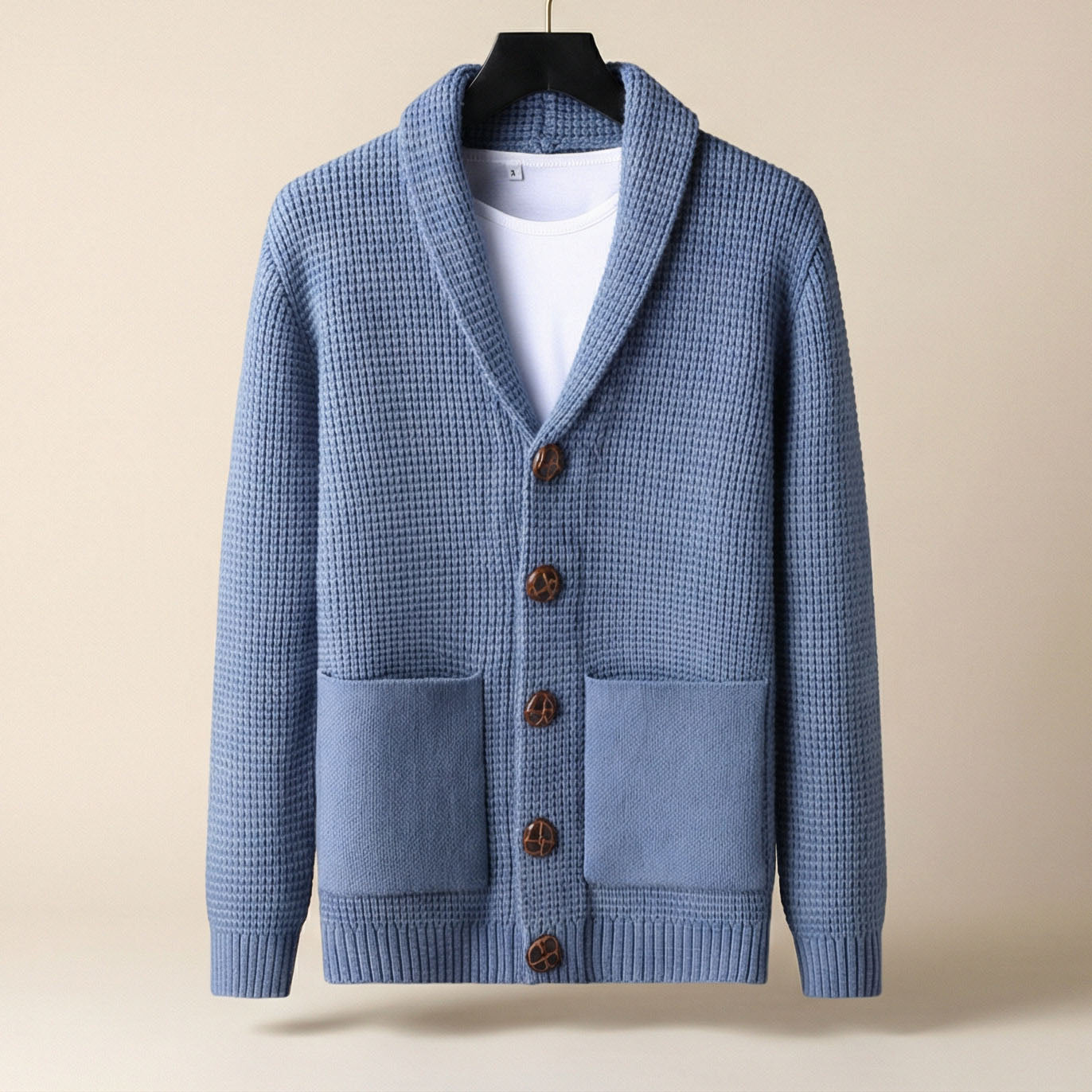 Lee Men's Shawl Collar Cardigan Sweater - Fashinoza
