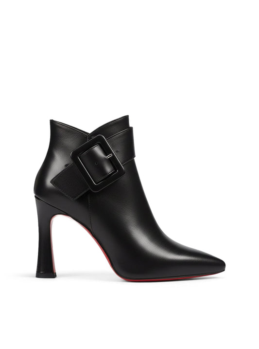Lena Women's Pointed Toe Ankle Boots Heeled - Fashinoza