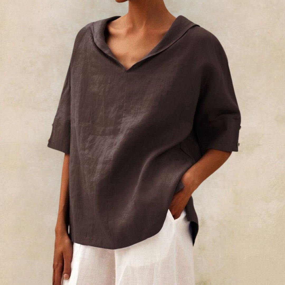 Dakota | Women's V-Neck Casual Shirt for Effortless Style