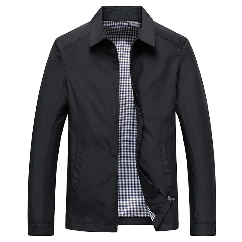 Men's Lightweight Full Zip Jacket - Fashinoza