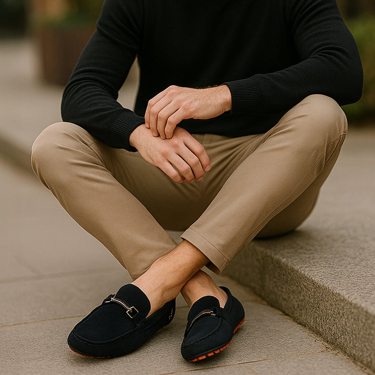 Alderley Men's Suede Loafers Smart Shoes Brown