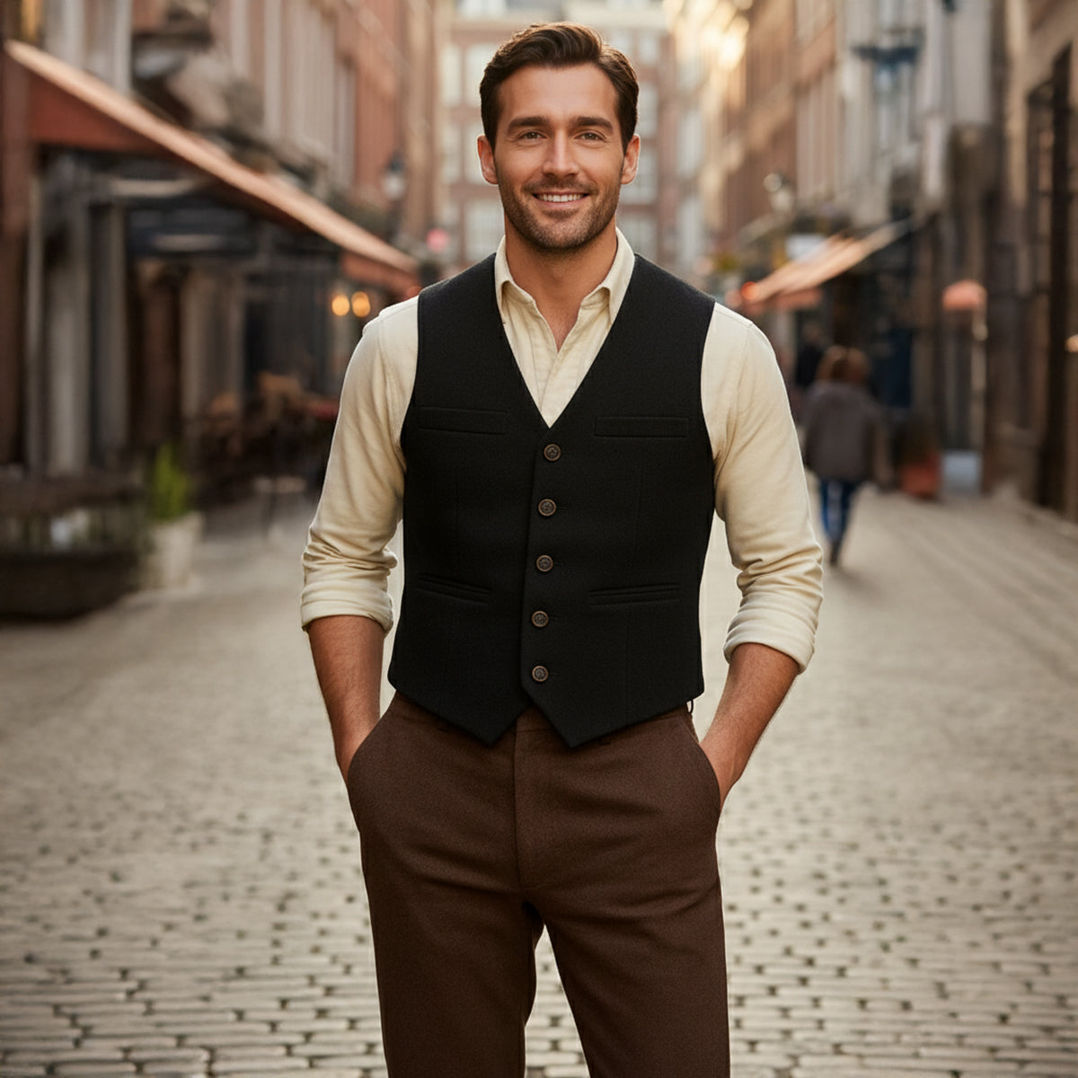 St. Andrews Men's Vintage Button Up Vest