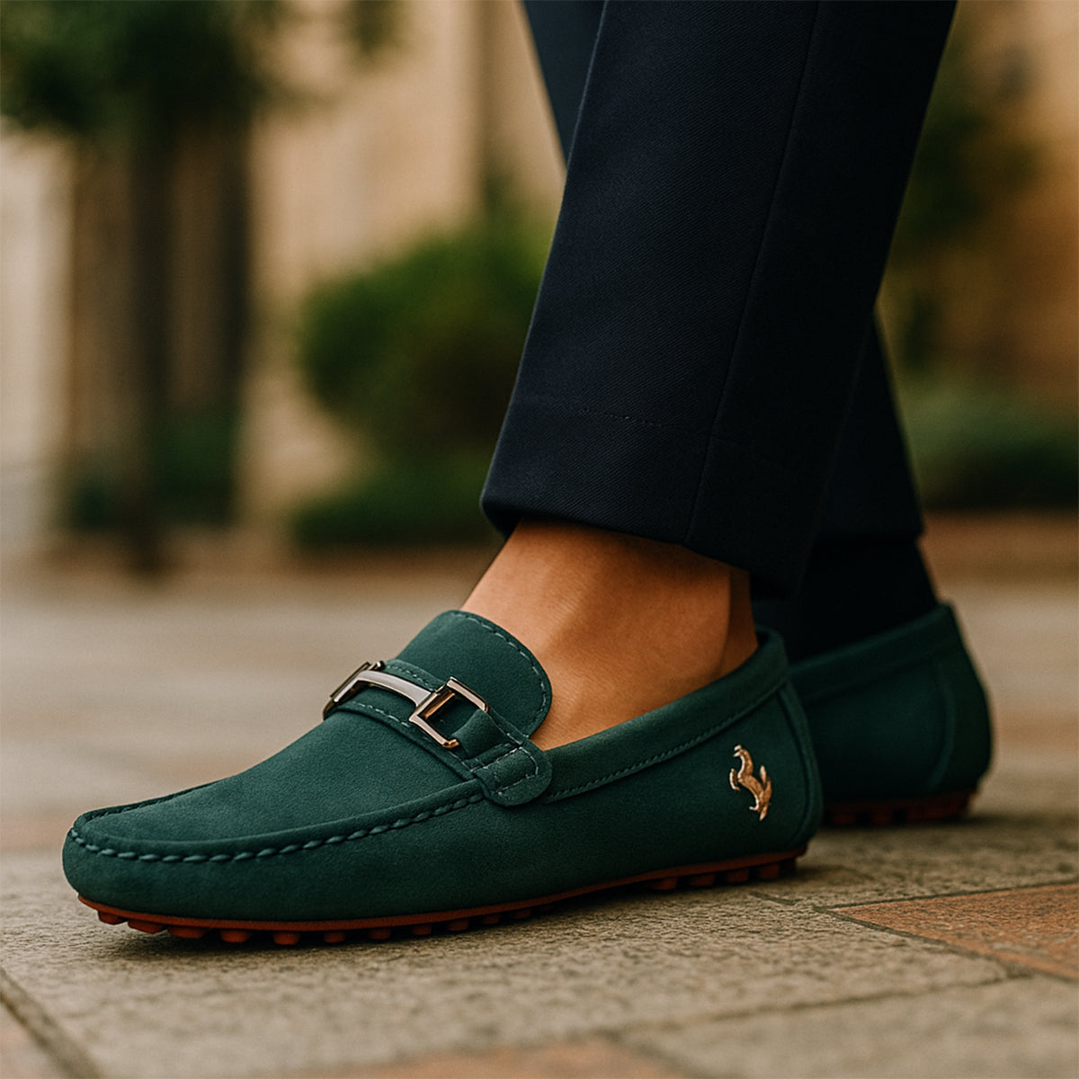 Alderley Men's Suede Loafers Smart Shoes Brown