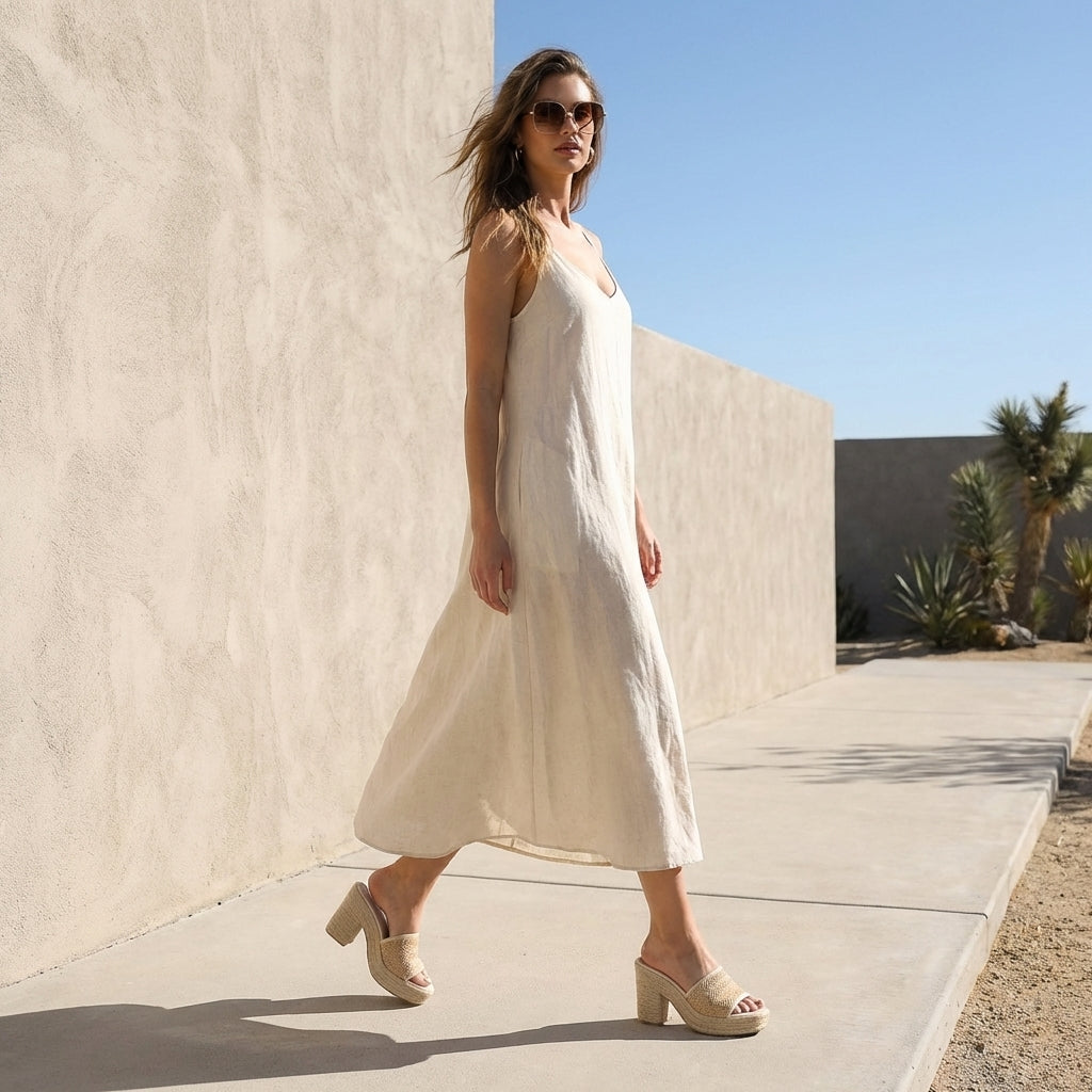 Women's Espadrille Platform Mule Sandal Block Heel
