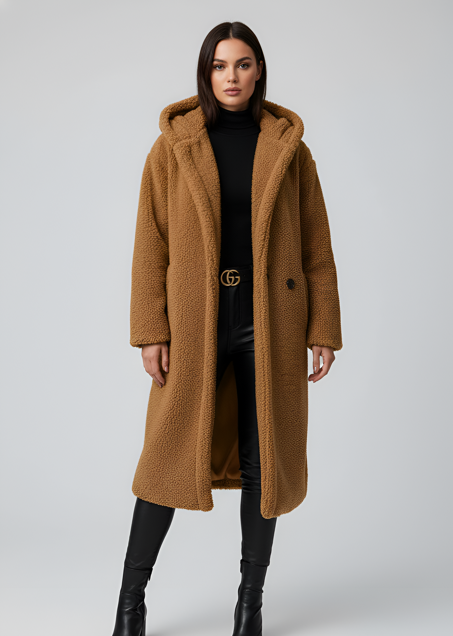 Women's Long Plush Teddy Coat Winter Outerwear