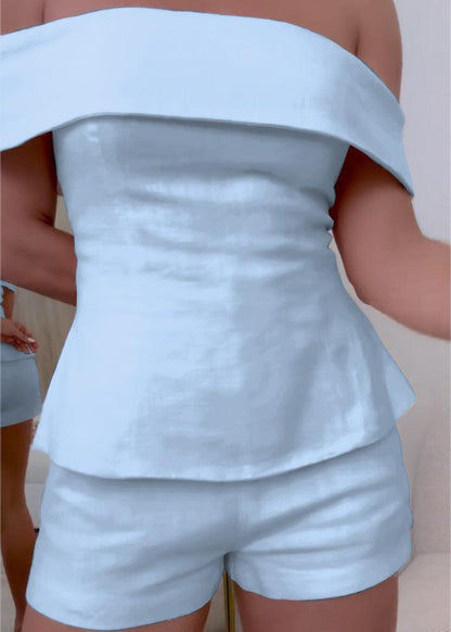 Women's Off Shoulder And Shorts Set