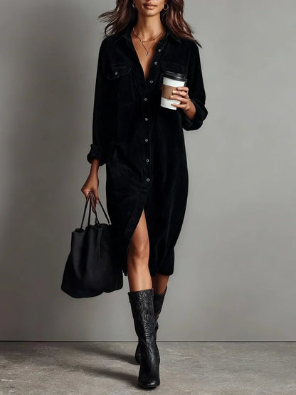 Women's Button Down Midi Dress