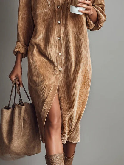 Women's Button Down Midi Dress