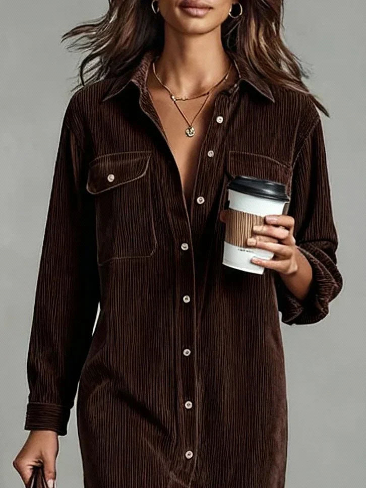 Women's Button Down Midi Dress