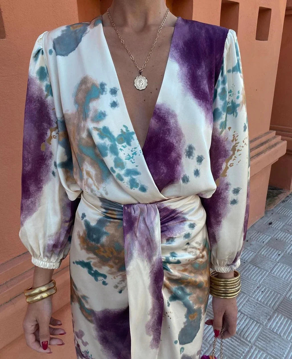 Image of Linda | Women's Wrap Midi Dress