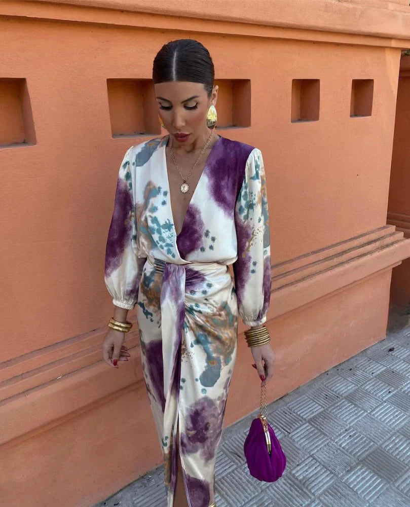 Image of Linda | Women's Wrap Midi Dress