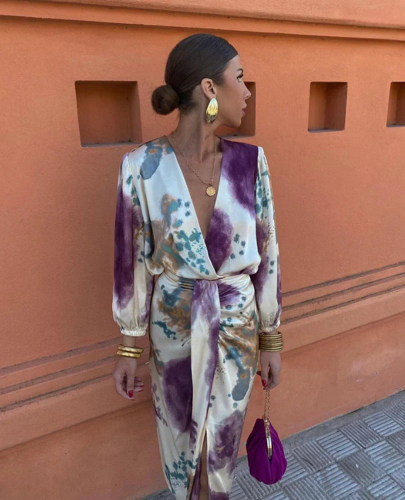 Image of Linda | Women's Wrap Midi Dress