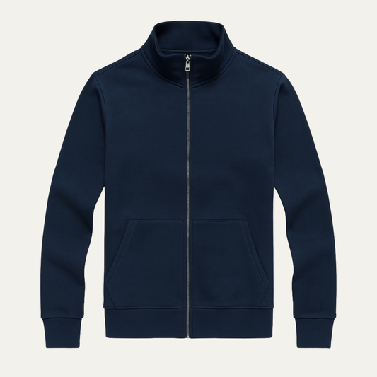 Men's Slim Fit Cotton Sweater Zip Up Casual - Fashinoza