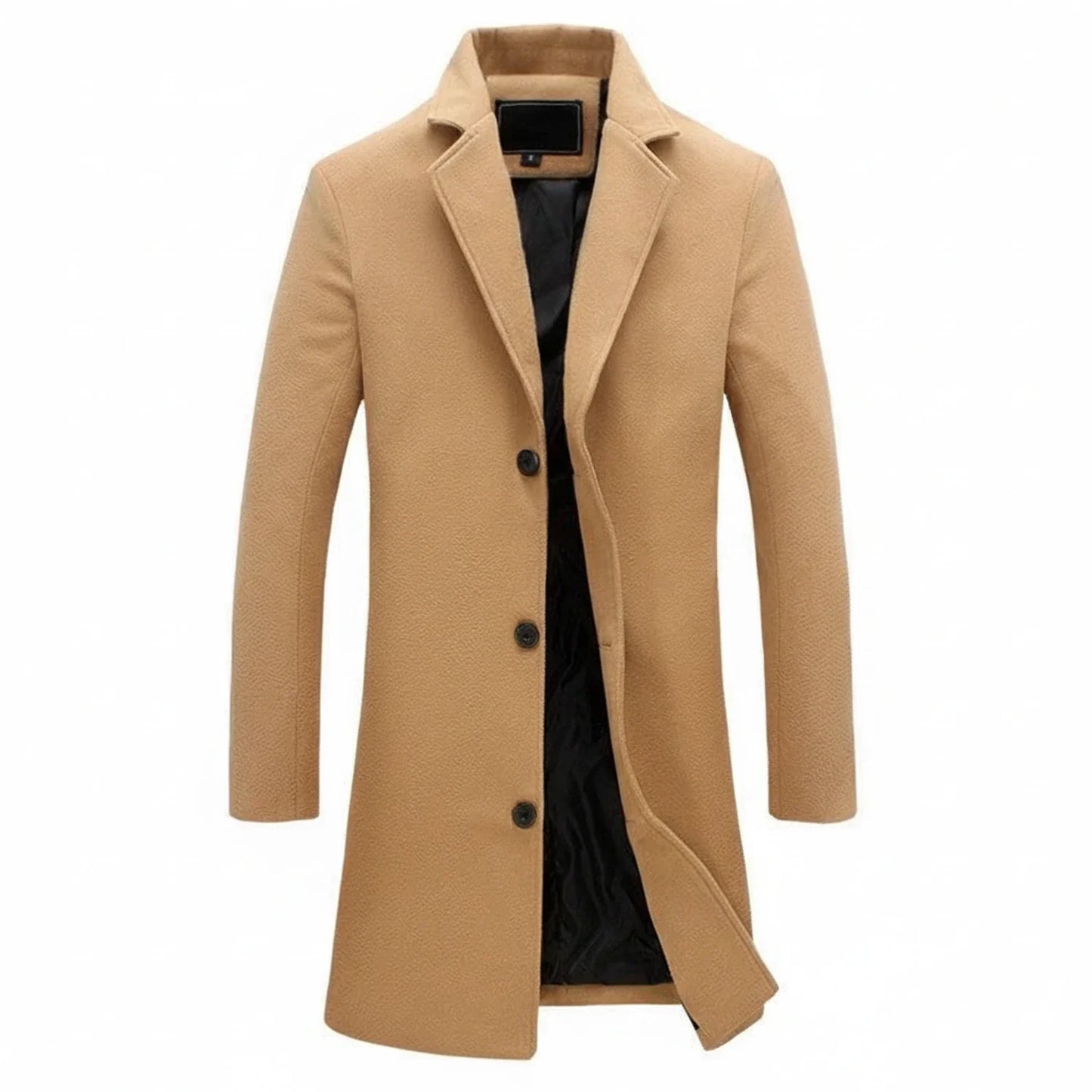 Men's Long Winter Overcoat - Fashinoza