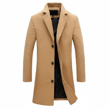 Men's Long Winter Overcoat - Fashinoza