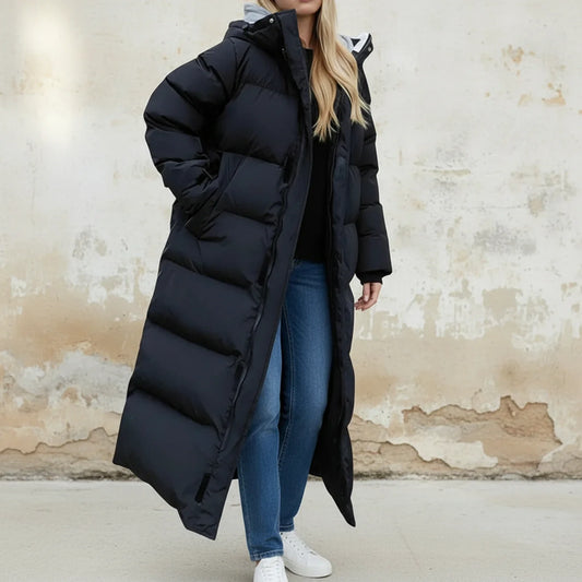 Women's Long Puffer Winter Coat - Fashinoza