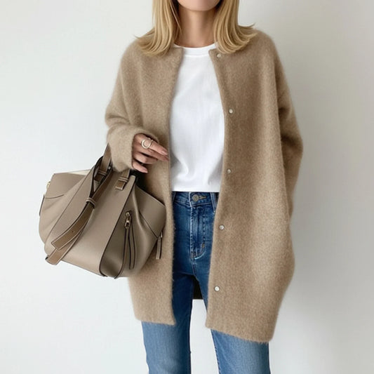 Women's Long Warm Winter Cardigan - Fashinoza