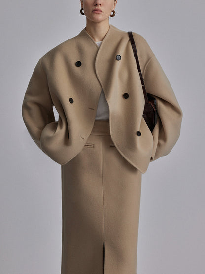 Image of Lori | Women's Double-Breasted Short Coat