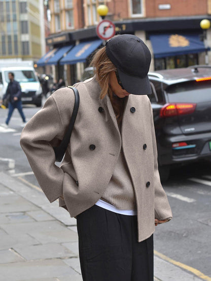 Image of Lori | Women's Double-Breasted Short Coat