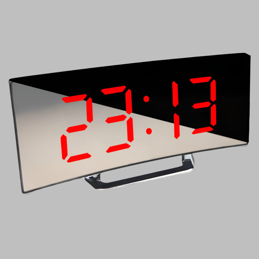 Curved Led Digital Alarm Clock - Fashinoza