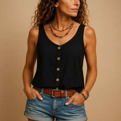 Women's Sleeveless V Neck Lightweight
