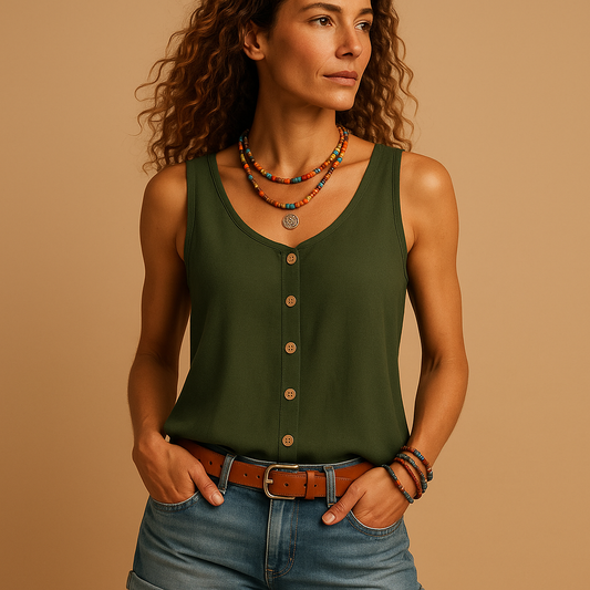 Women's Sleeveless V Neck Lightweight - 
Fashinoza