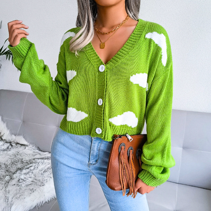 Image of Lucy | Women's Cropped Button-Down Cardigan