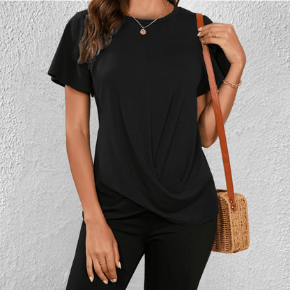 Women's Casual Twist Front T-Shirt