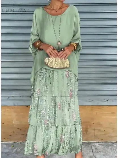 Women's Spring Layered Maxi Dress