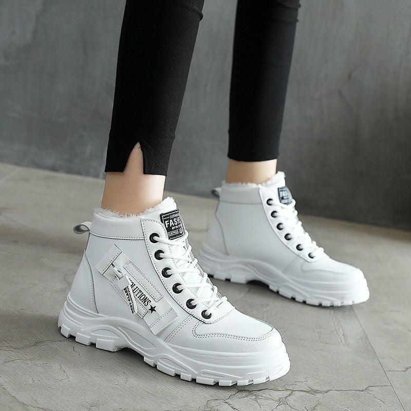 Women's High Ankle Boots Lace Up Lug Sole