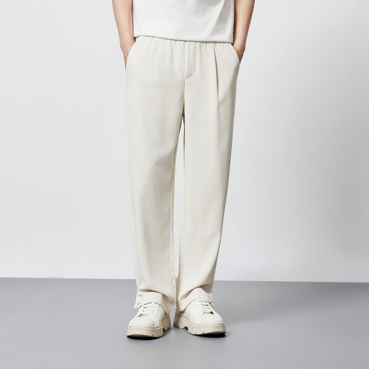 Men's Pleated Drawstring Trousers - Fashinoza