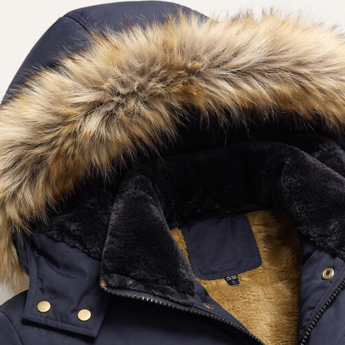 Men's Winter Parka Jacket Fur Collar Warm