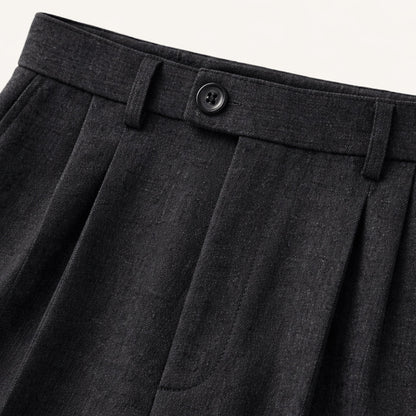 Men's Tailored Pleated Pants Classic Wool