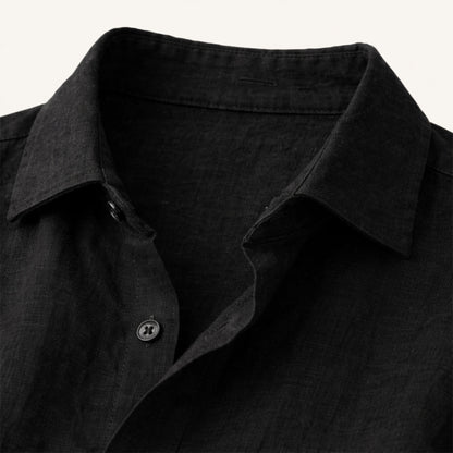 Men's Casual Cotton Linen Shirt Relaxed Fit