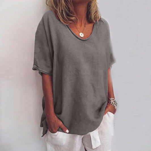 Evelyn | Women Summer Relaxed Short Sleeve Top