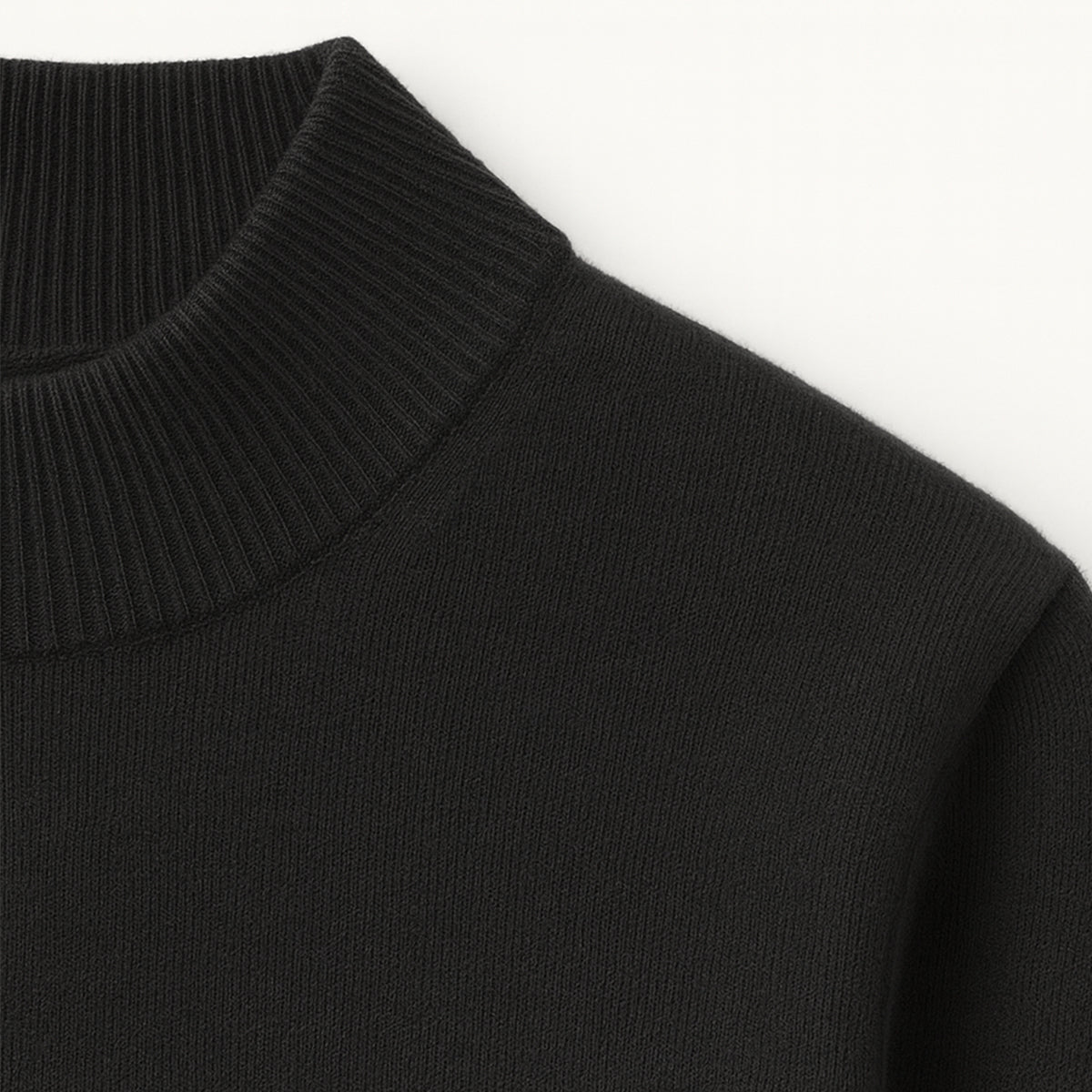 Men's Mock Neck Knit Sweater Plain