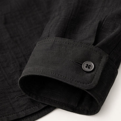 Men's Casual Cotton Linen Shirt Relaxed Fit