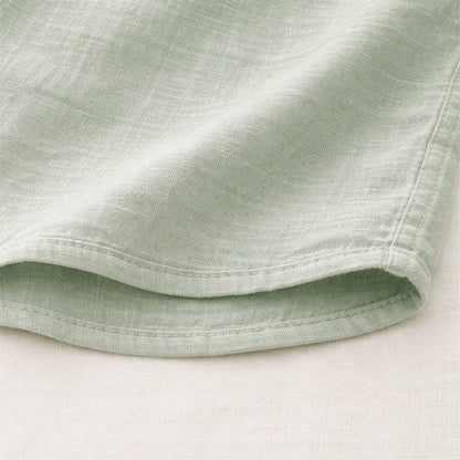 Men's Soft Cotton Linen Henley Shirt