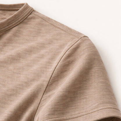 Men's Casual Henley T Shirt Cotton Short Sleeve