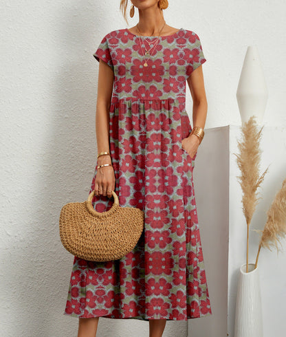 Mackenzie Women's A-Line Midi Dress - Fashinoza